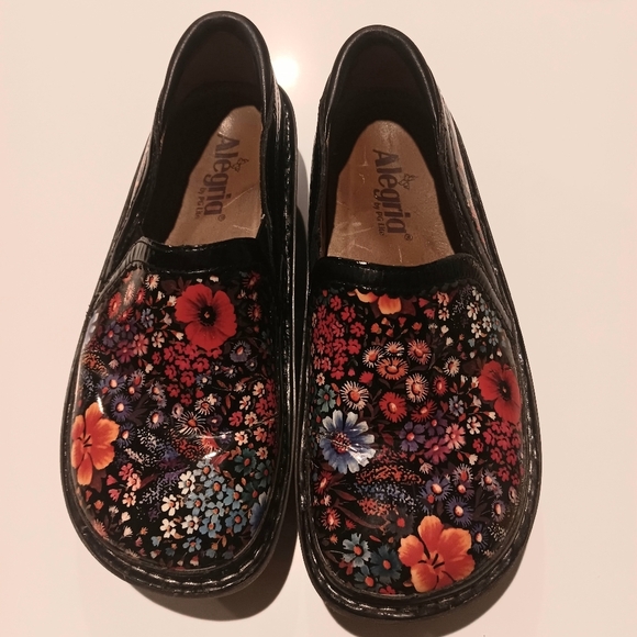 Alegria Floral Women’s Slip On Clogs Size 37 - Picture 7 of 8